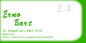 erno bart business card
