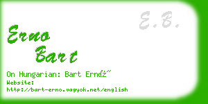 erno bart business card